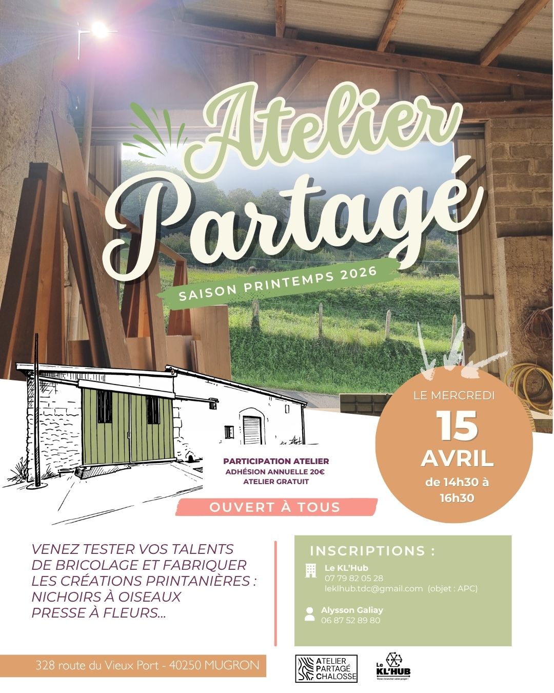 affiche atelier bois